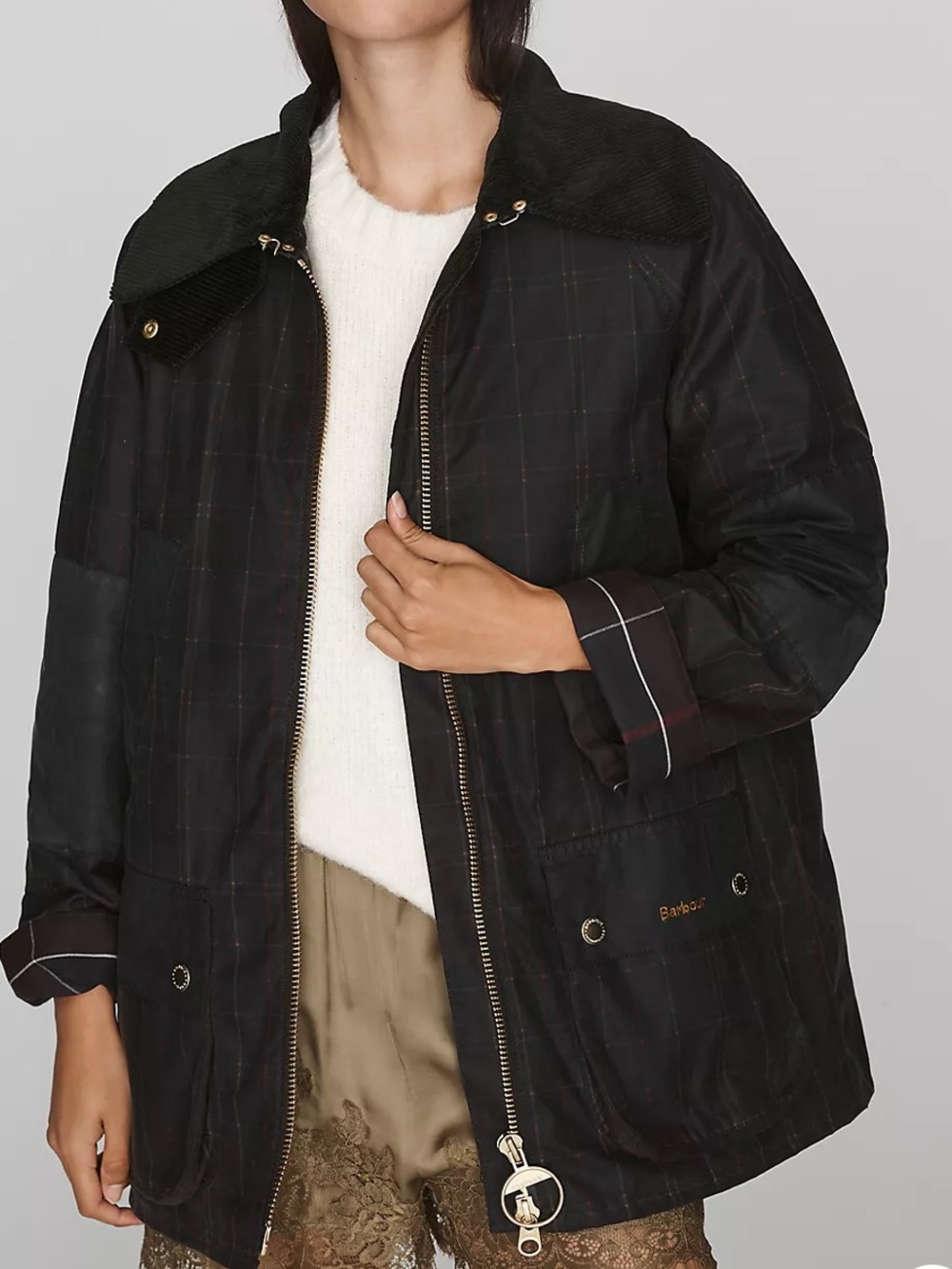Barbour x Anthropologie Allerston 100% Waxed Cotton Jacket